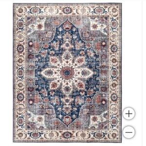 Wyatt & Ash Washable 3’x 5' Area Rug, Aliyah